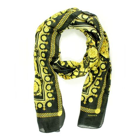 versace gold scarf|versace cashmere scarf.